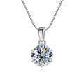 Colar com Pingente de Moissanite 1CT – Prata 925