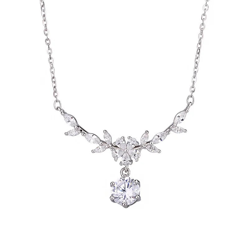 Colar em Prata 925 com Pingente de Moissanite 1CT