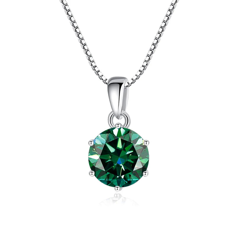 Colar com Pingente de Moissanite 1CT – Prata 925
