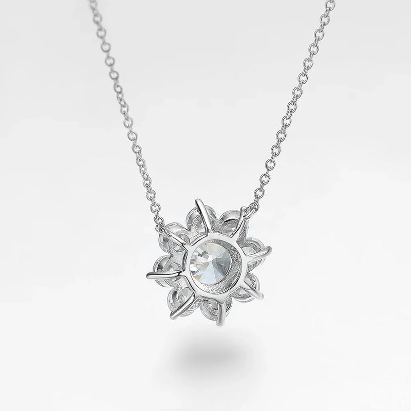 Conjunto de Joias em Prata 925 Girassol com Moissanita 2ct