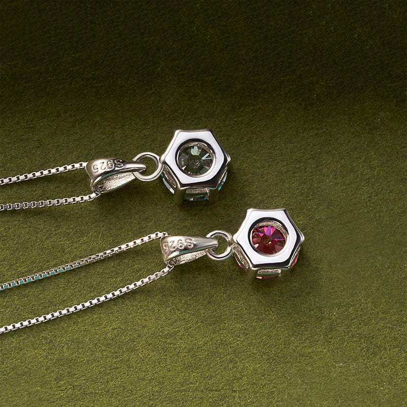 Colar com Pingente de Moissanite 1CT – Prata 925