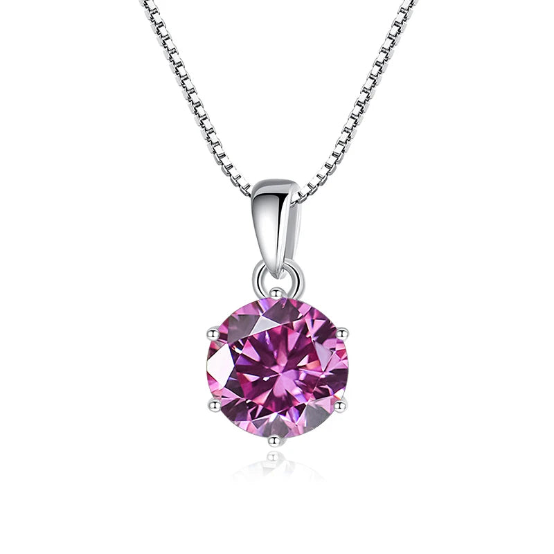 Colar com Pingente de Moissanite 1CT – Prata 925