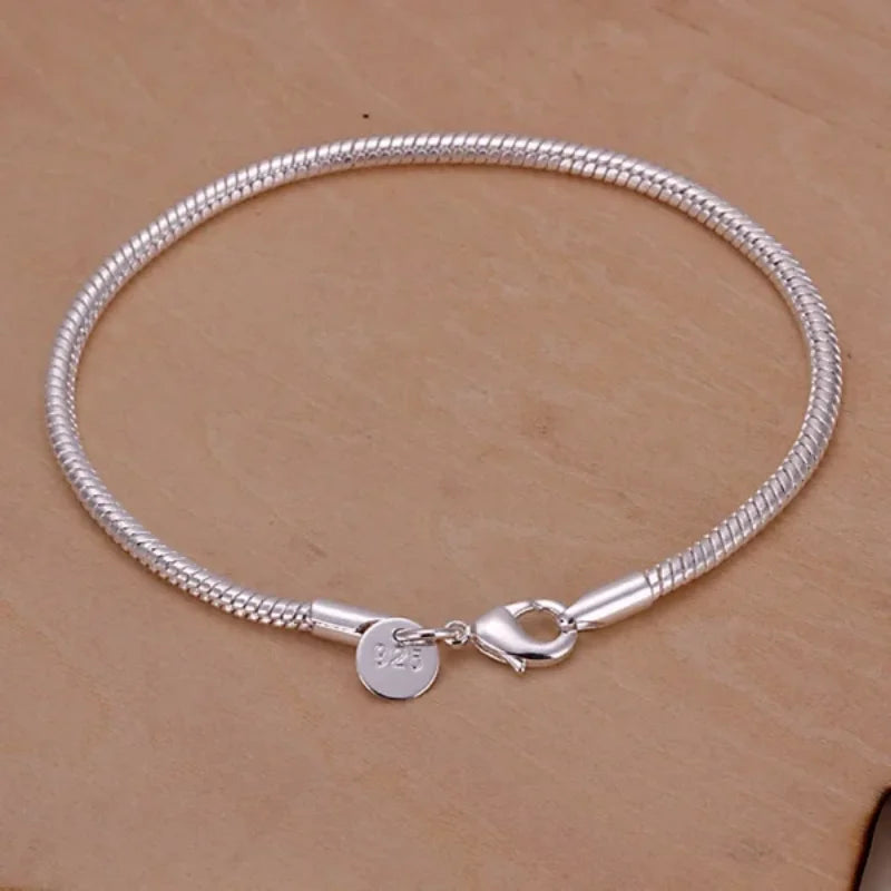 Pulseira Corrente Snake 3MM em Prata 925